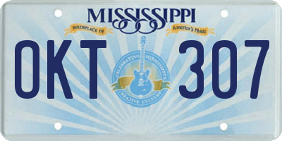 MS license plate OKT307
