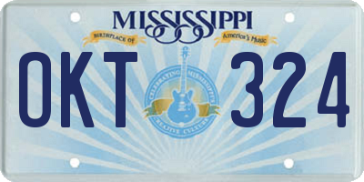 MS license plate OKT324