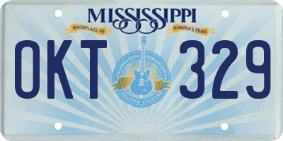 MS license plate OKT329