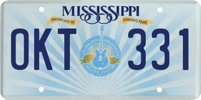 MS license plate OKT331