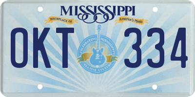MS license plate OKT334