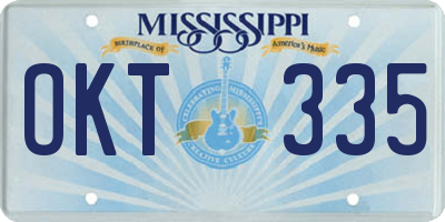 MS license plate OKT335