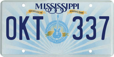 MS license plate OKT337