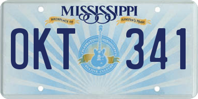 MS license plate OKT341