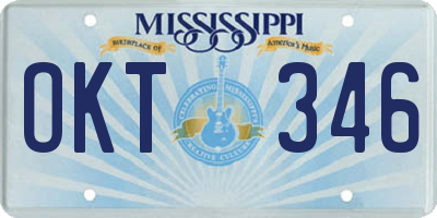 MS license plate OKT346
