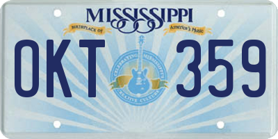MS license plate OKT359