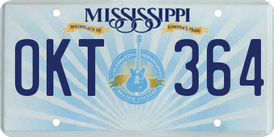 MS license plate OKT364