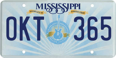 MS license plate OKT365