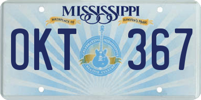 MS license plate OKT367