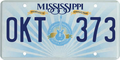 MS license plate OKT373