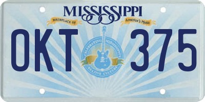 MS license plate OKT375