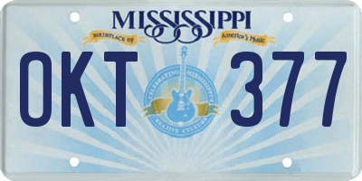 MS license plate OKT377