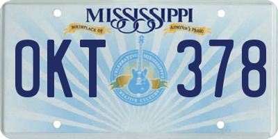 MS license plate OKT378