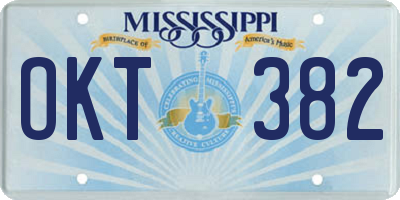 MS license plate OKT382