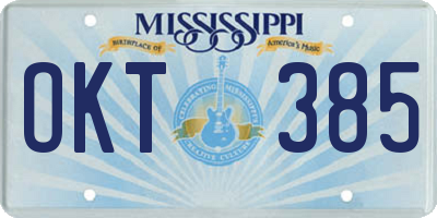 MS license plate OKT385
