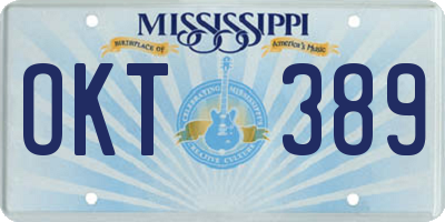 MS license plate OKT389