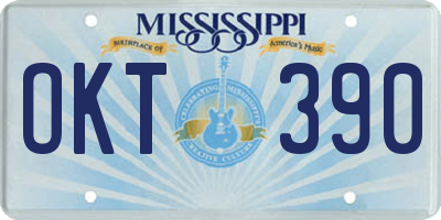 MS license plate OKT390
