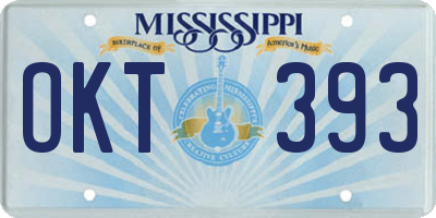 MS license plate OKT393