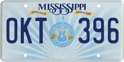 MS license plate OKT396