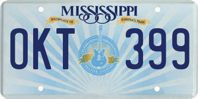 MS license plate OKT399