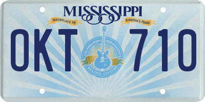 MS license plate OKT710