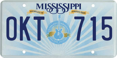 MS license plate OKT715