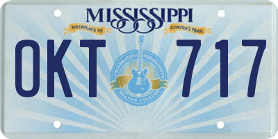 MS license plate OKT717
