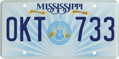 MS license plate OKT733