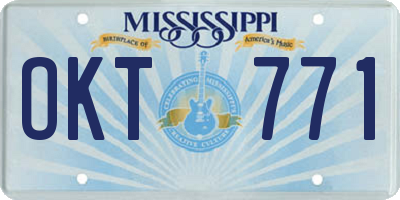 MS license plate OKT771