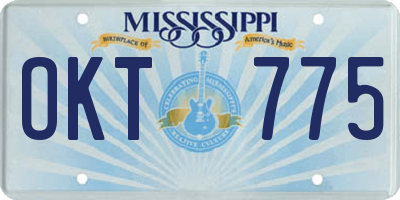 MS license plate OKT775