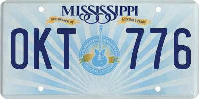 MS license plate OKT776
