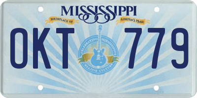 MS license plate OKT779