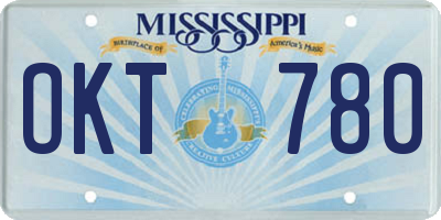 MS license plate OKT780