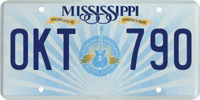 MS license plate OKT790