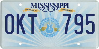 MS license plate OKT795