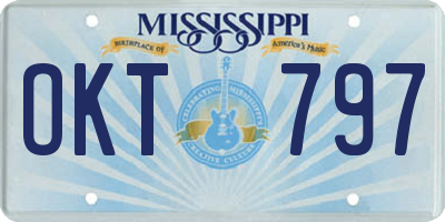 MS license plate OKT797