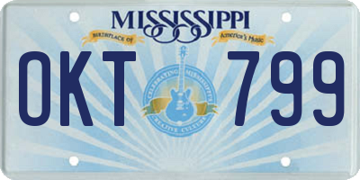 MS license plate OKT799