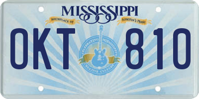 MS license plate OKT810