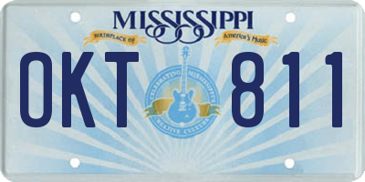 MS license plate OKT811