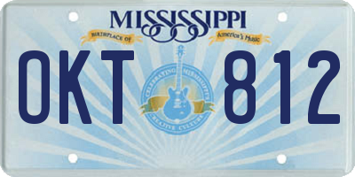 MS license plate OKT812