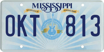 MS license plate OKT813