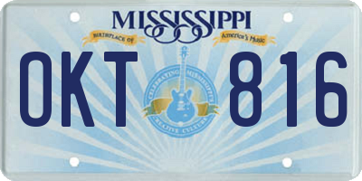 MS license plate OKT816