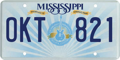 MS license plate OKT821