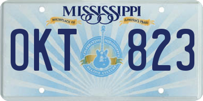 MS license plate OKT823