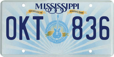 MS license plate OKT836