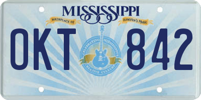 MS license plate OKT842