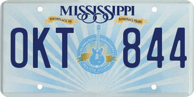 MS license plate OKT844