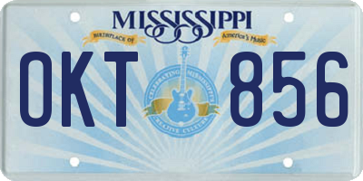 MS license plate OKT856