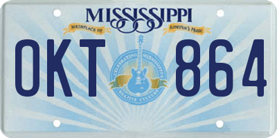 MS license plate OKT864