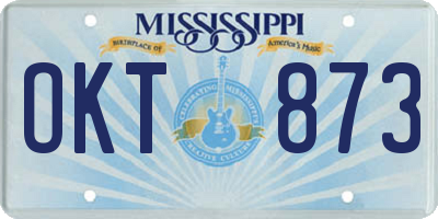 MS license plate OKT873